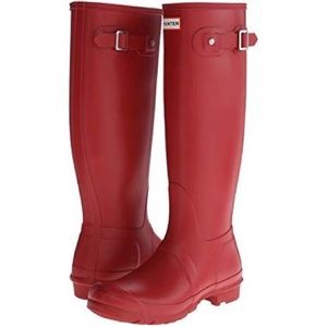 Matte Red Hunter Boots